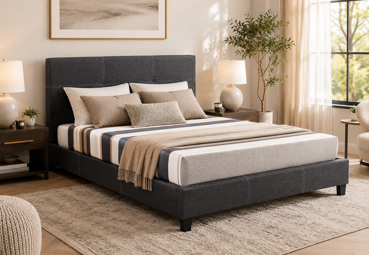Chambre moderne et lumineuse calme : inspiration chambre