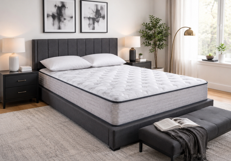 Chambre moderne et épurée avec lumière naturelle : inspiration chambre