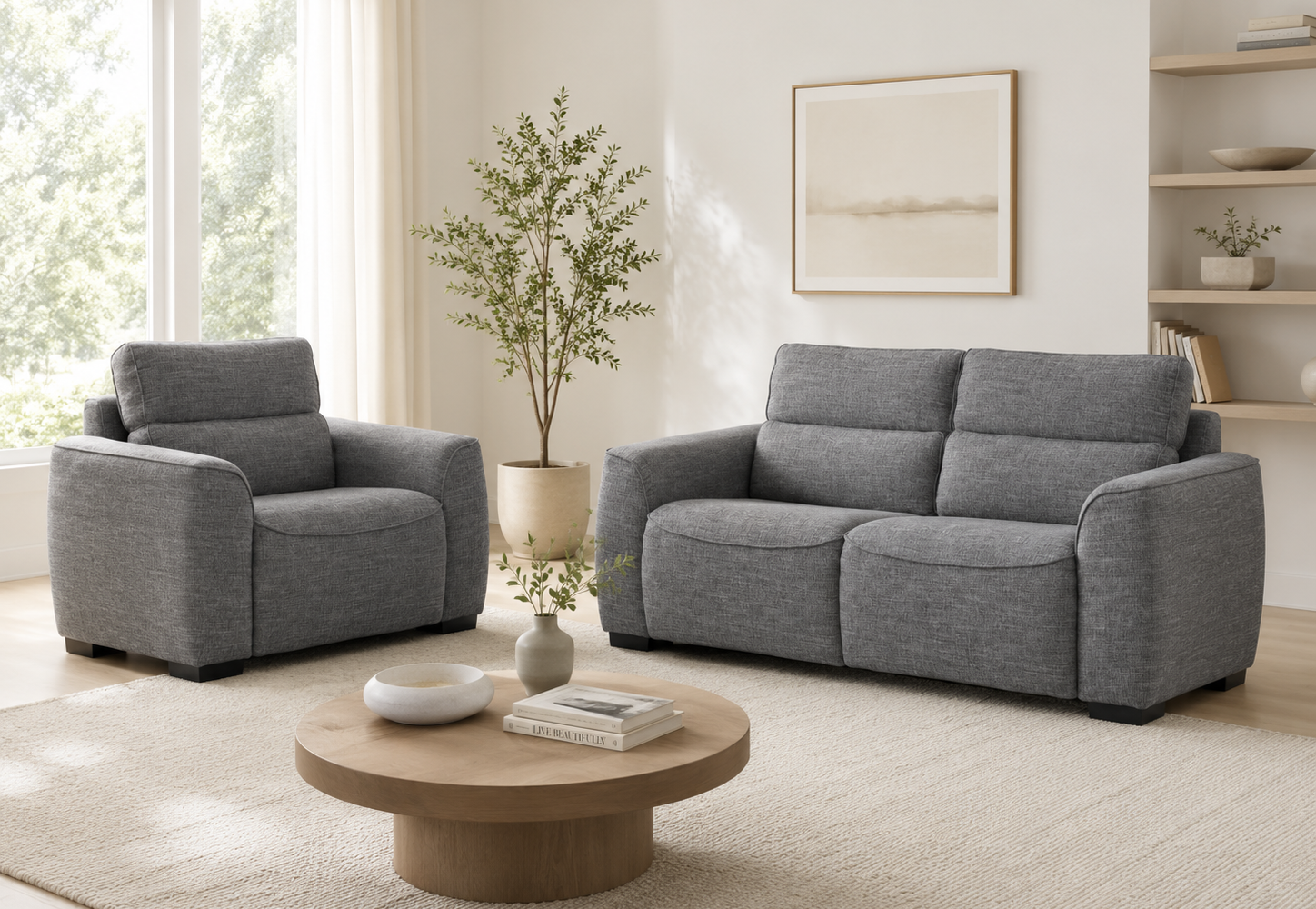 Salon lumineux au style minimaliste : inspiration salon
