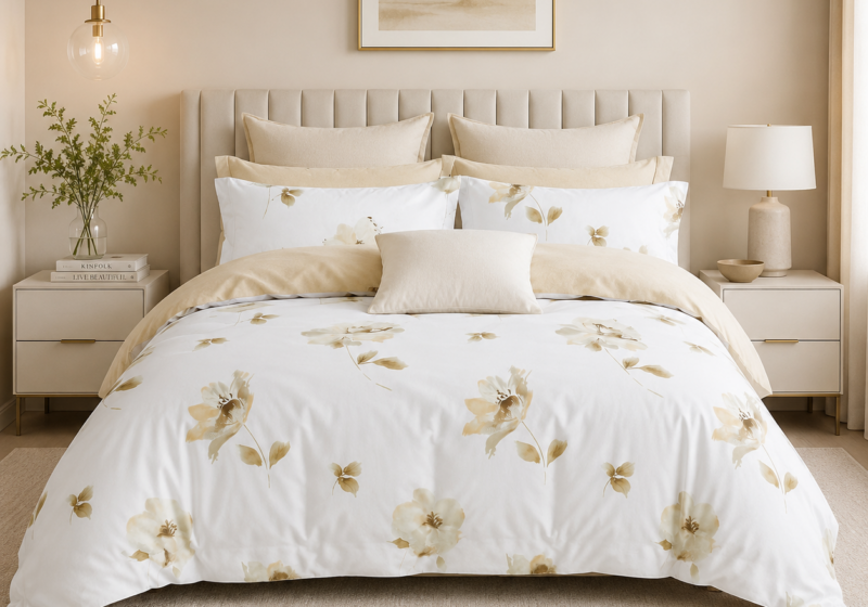 Chambre moderne et élégante en beige : inspiration chambre