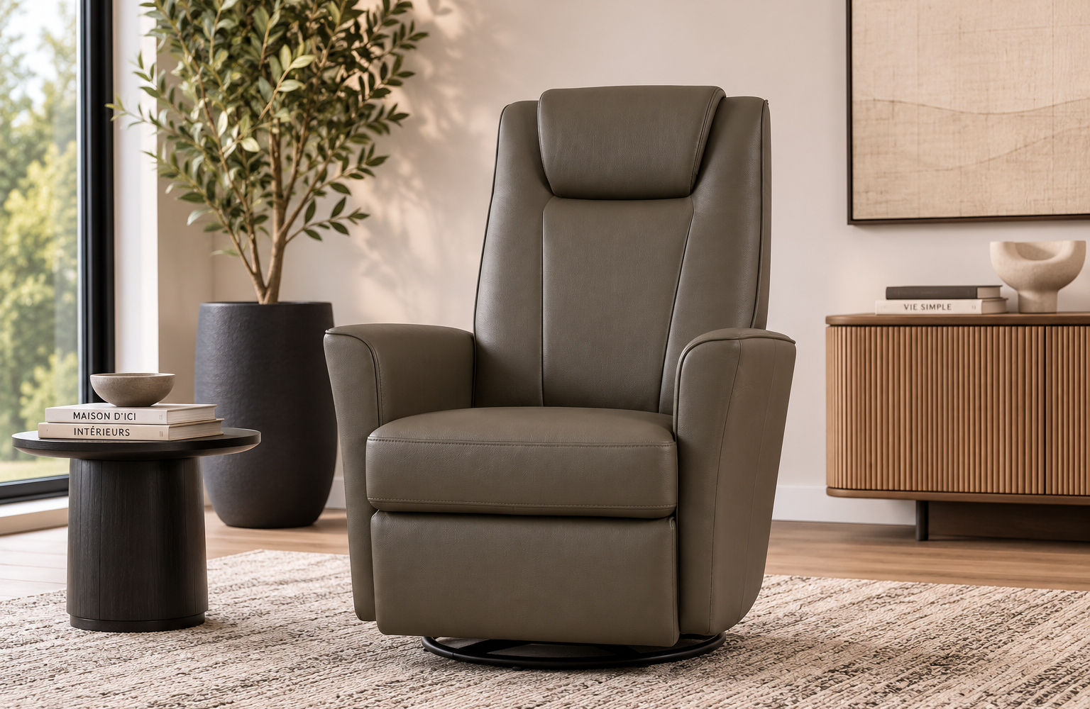 Chaise moderne dans un salon épuré : inspiration salon