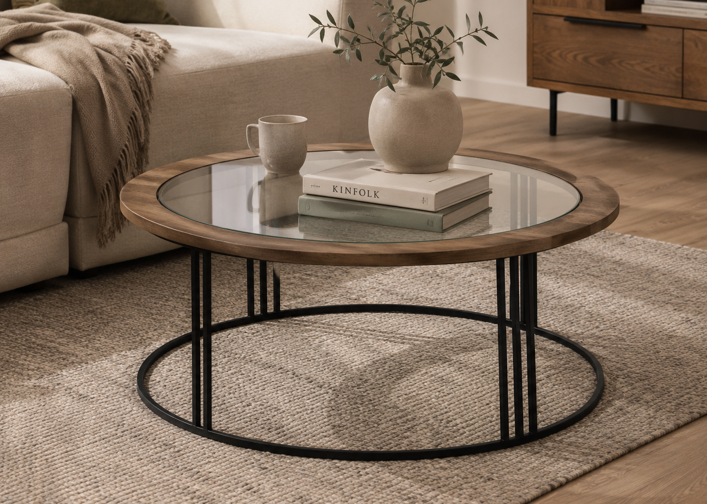 Salon moderne et douillet avec table basse : inspiration salon