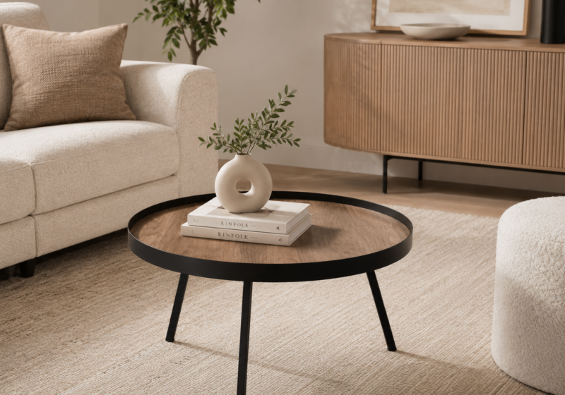 Salon moderne et minimaliste chaleureuse : inspiration salon