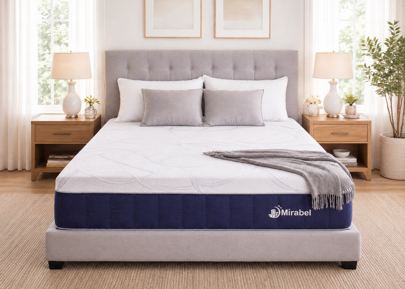 Chambre moderne et lumineuse avec lit élégant : inspiration chambre