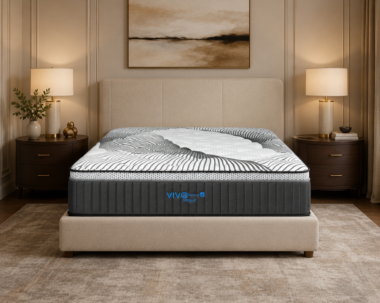 Chambre moderne et chaleureuse avec luxe : inspiration chambre