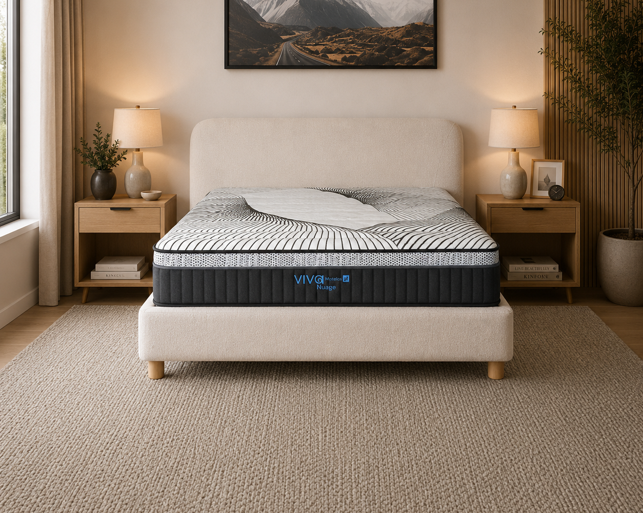 Chambre minimaliste moderne et chaleureuse : inspiration chambre