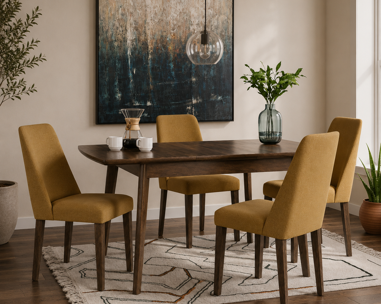 Salle à manger scandinave chaleureuse et épurée : inspiration salle à manger