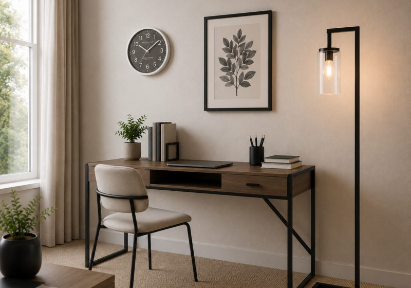 Coin de bureau minimaliste et lumineux : inspiration bureau