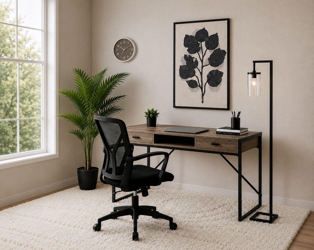 Bureau moderne et lumineux à domicile : inspiration bureau