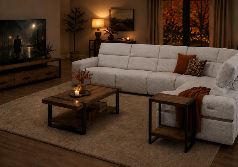Salon moderne et douillet en automne : inspiration salon