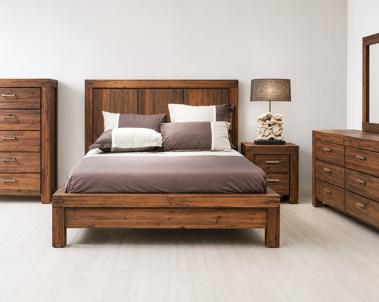 Chambre moderne en bois chaleureux : inspiration chambre