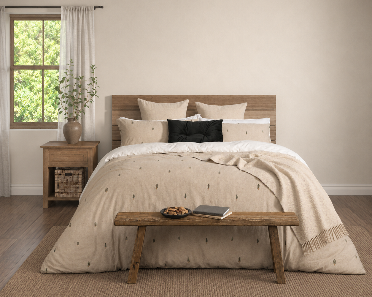 Chambre douillette aux tons naturels : inspiration chambre
