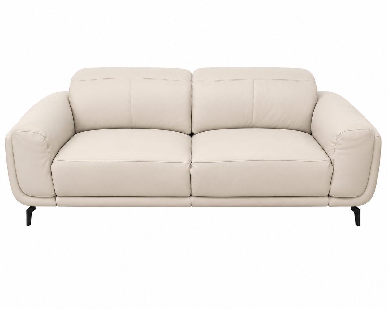 Canapé beige moderne sur fond blanc : inspiration salon