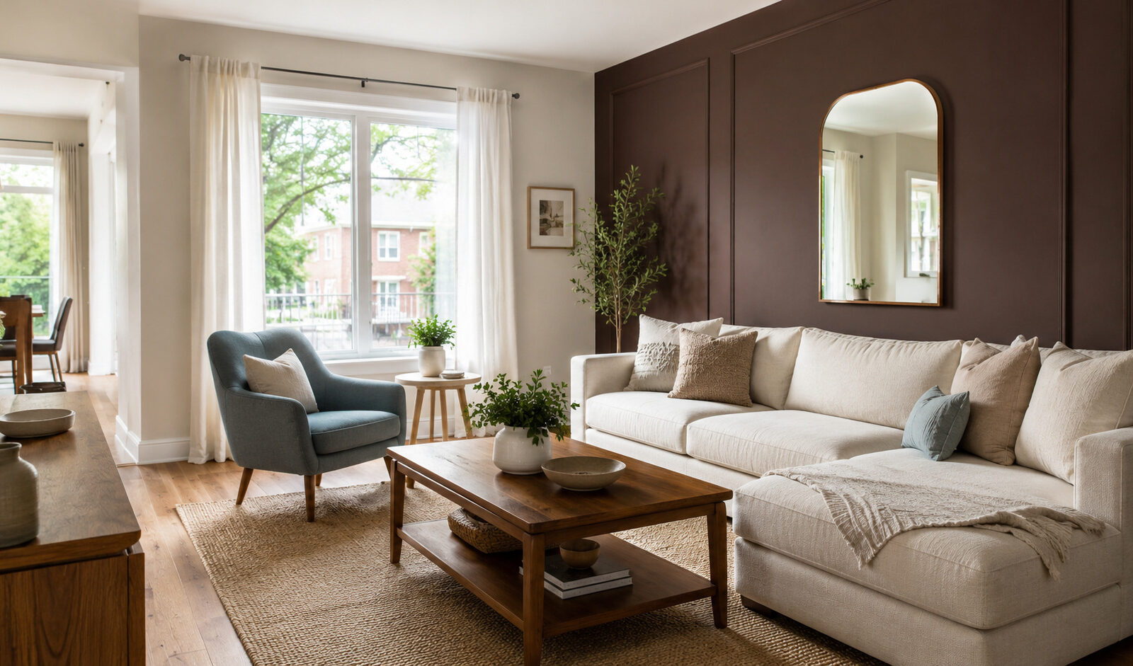 Comment adopter le brun chocolat sans assombrir son salon, inspiration salon