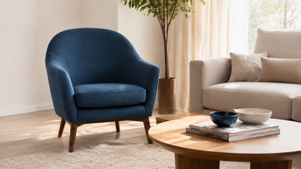 Le bleu en décoration : une touche fraîche sans refaire toute la pièce : matières et détails
