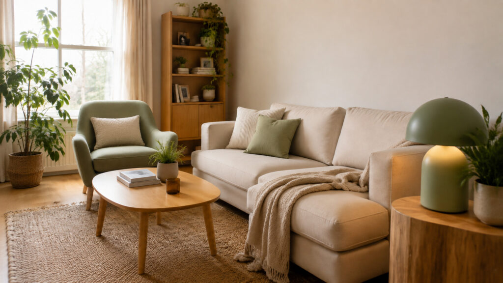 Le vert doux s’installe dans nos intérieurs : mobilier, lumière et couleurs