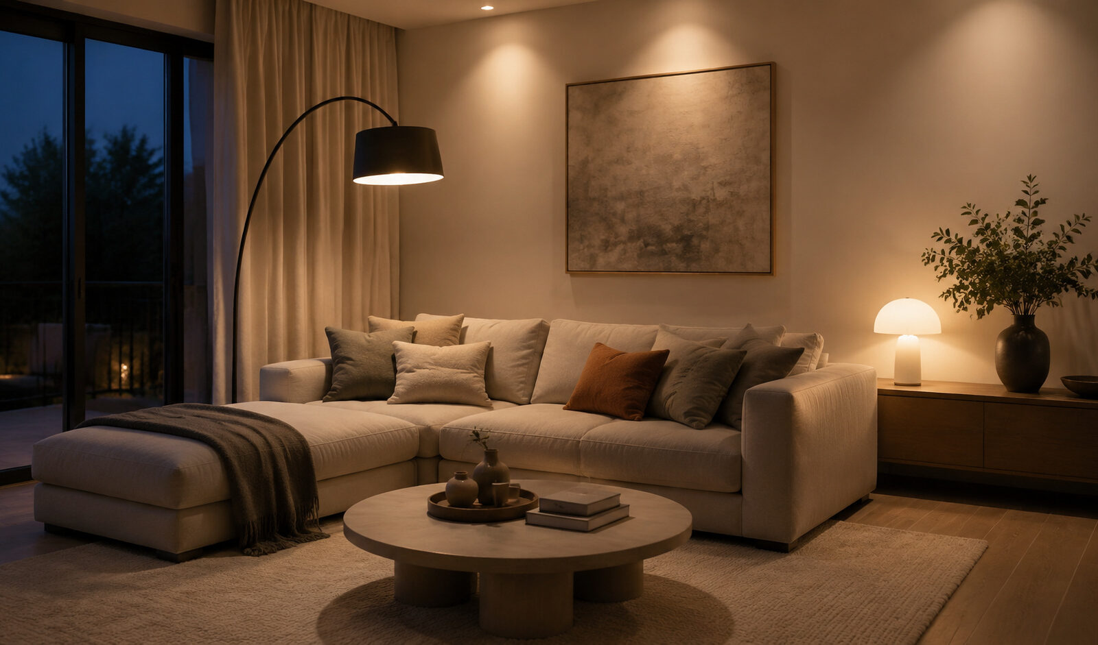 Superposer les sources de lumière dans un décor contemporain