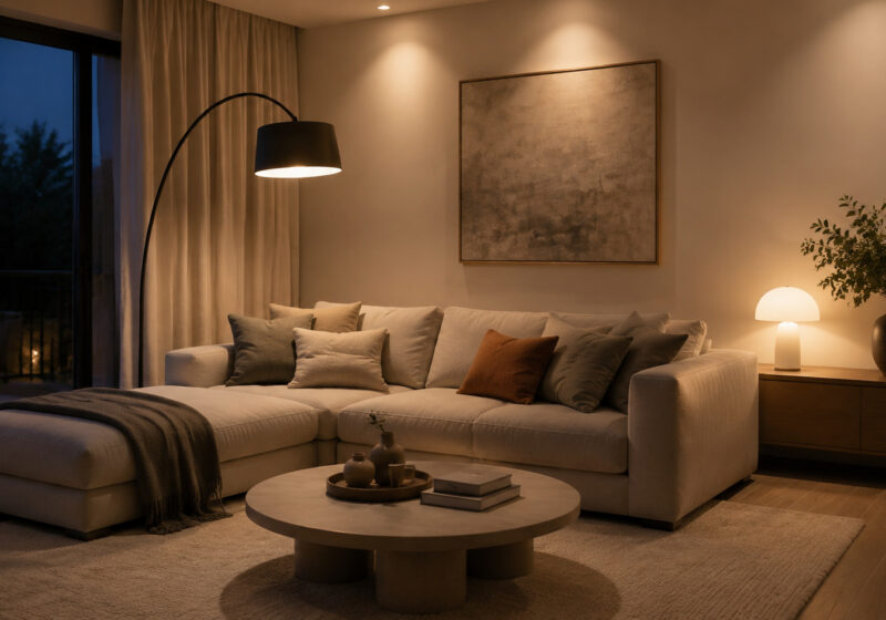 Superposer les sources de lumière dans un décor contemporain