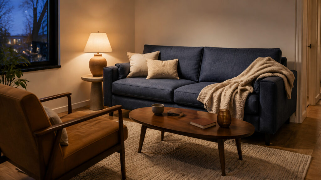 Décorer avec le bleu sans refroidir l’ambiance : mobilier, lumière et couleurs
