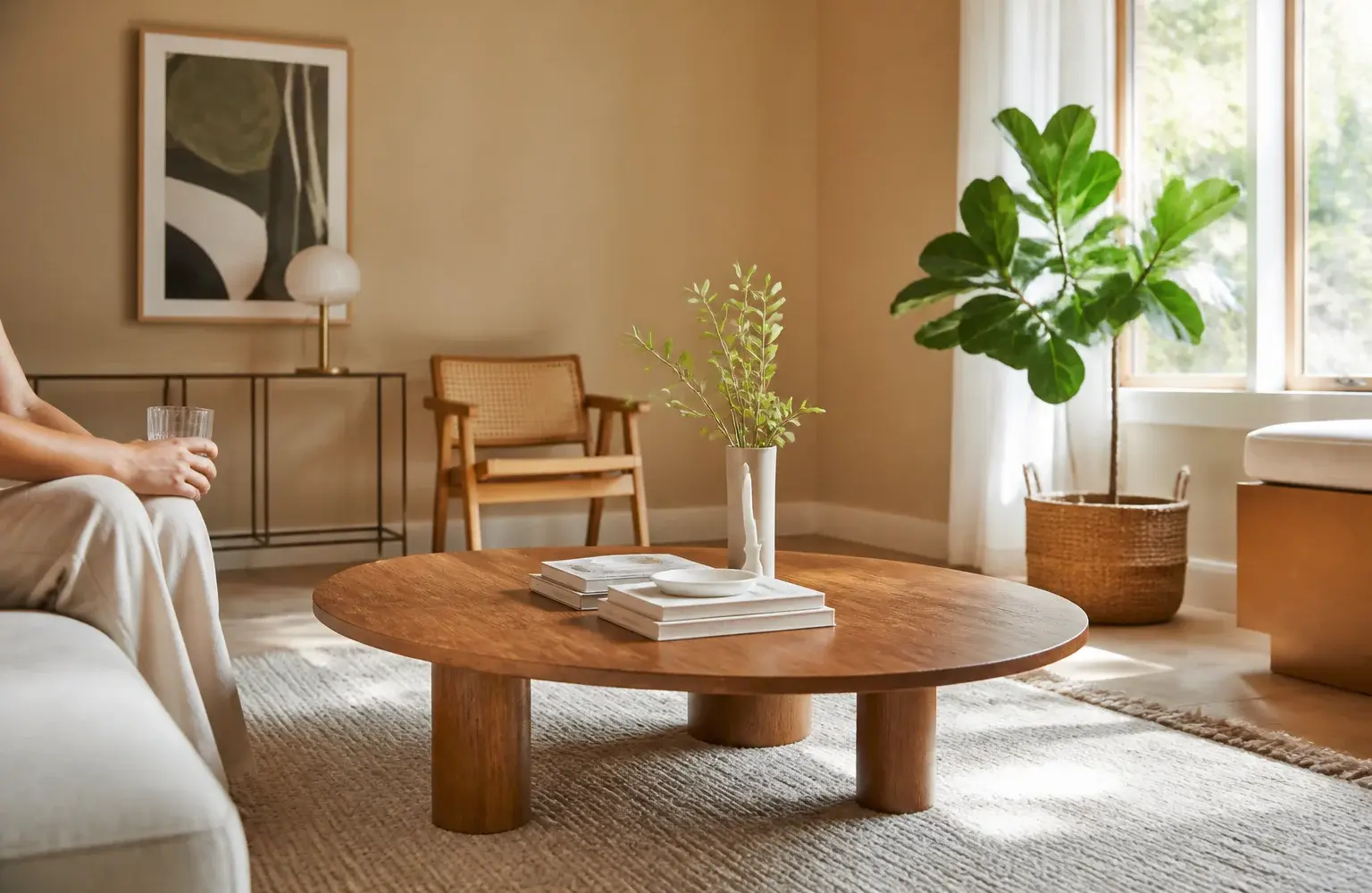 Satin : un jaune-beige assez neutre pour peindre toute la maison ?, inspiration salon