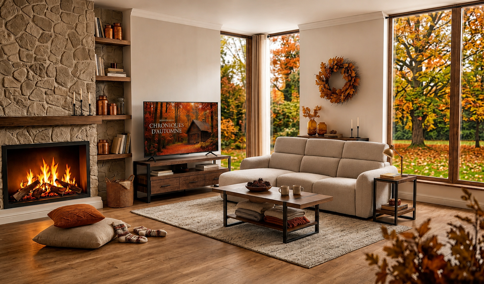 Passer de l’été à l’automne sans refaire tout son décor : ambiance salon automnale