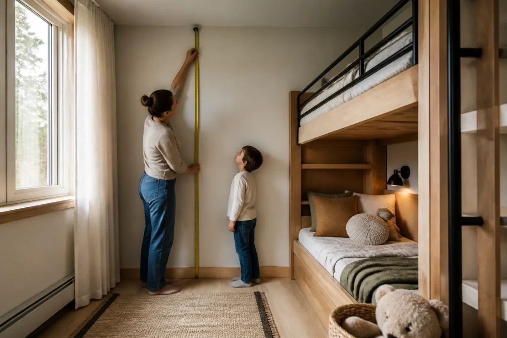 Lit superposé : le mesurer avec le plafond, la fenêtre et le ventilateur avant de l’acheter – mobilier, lumière et couleurs