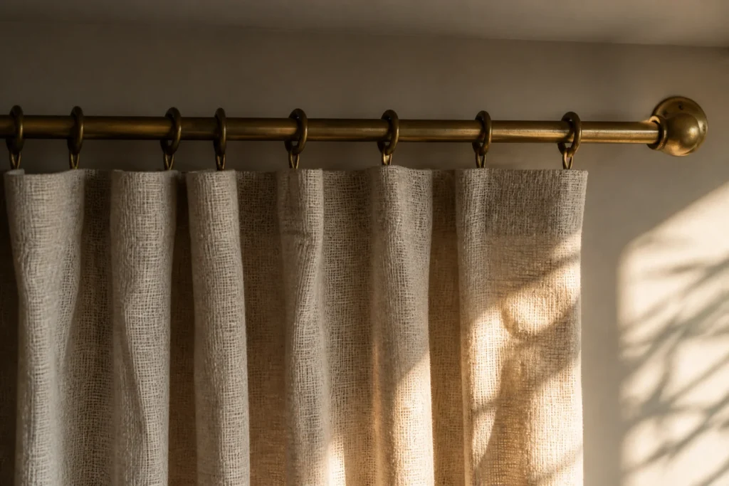 Rideaux d’automne : garder la lumière du jour sans perdre toute l’intimité – matières et détails
